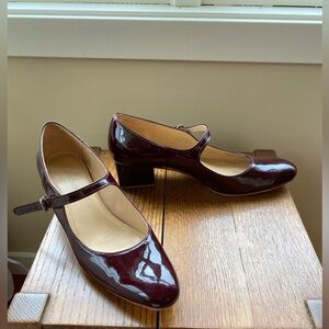 Caron Callahan Deep Burgundy Mary Jane Heels